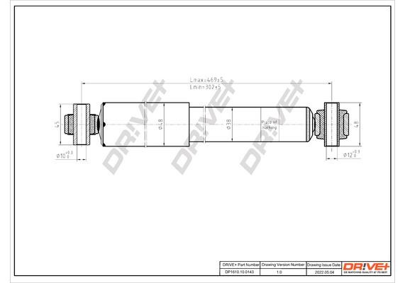 DP1610100143 Dr!ve+ Shock absorber assy