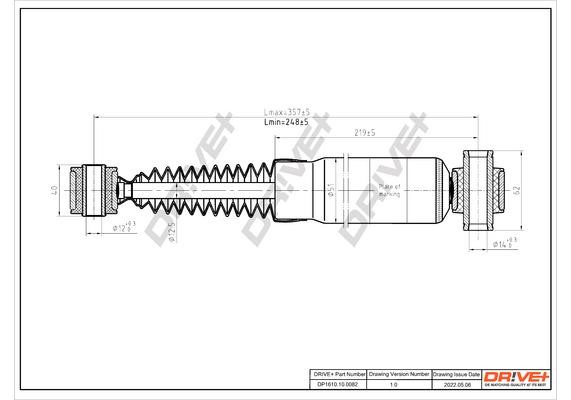 DP1610100145 Dr!ve+ Shock absorber assy