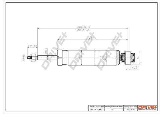 DP1610100067 Dr!ve+ Shock absorber assy