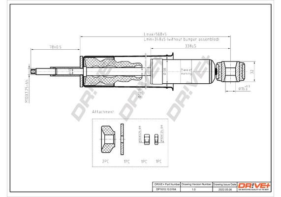 DP1610100164 Dr!ve+ Shock absorber assy