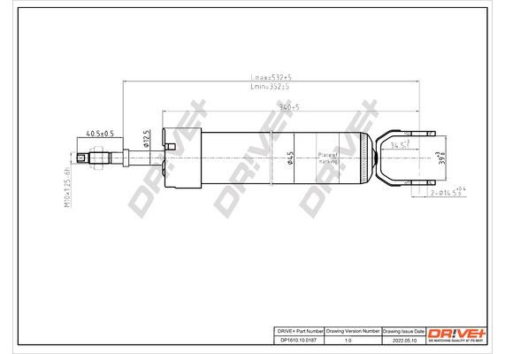 DP1610100187 Dr!ve+ Shock absorber assy