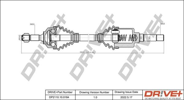 DP2110100184 Dr!ve+ Drive shaft