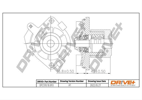 Water pump for engine Fiat Brava: DP231010093 Dr!ve+ Water pump