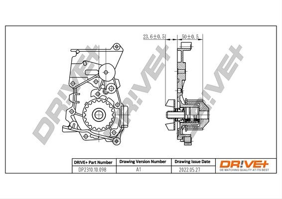 Water pump for engine Renault Wind: DP231010098 Dr!ve+ Water Pump, engine cooling
