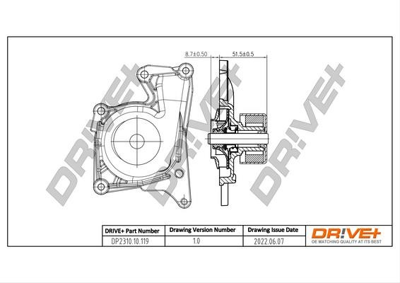 Water pump for engine Renault Express: DP231010119 Dr!ve+ Water Pump, engine cooling