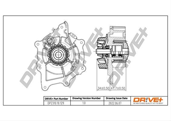 Dr!ve+ DP2310.10.129 Water Pump, engine cooling DP231010129 DP231010129 Dr!ve+ Water Pump, engine cooling