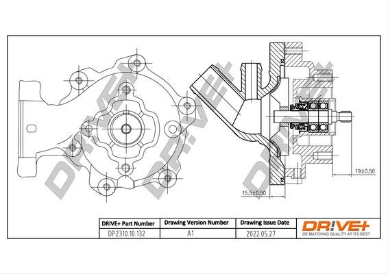 Car water pump Jaguar X-Type: DP231010132 Dr!ve+ Water pump