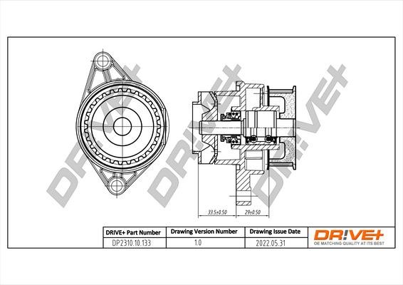 DP231010133 Dr!ve+ Water Pump, engine cooling