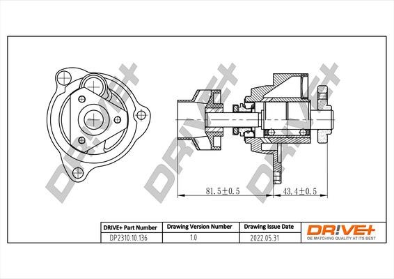 DP231010136 Dr!ve+ Water Pump, engine cooling