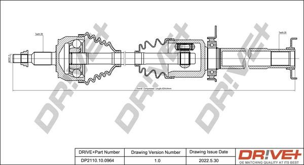 Dr!ve+ DP2110.10.0964 Drive shaft DP2110100964