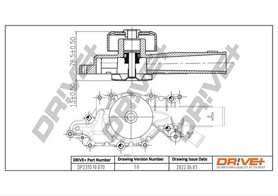 Dr!ve+ DP2310.10.070 Water Pump, engine cooling DP231010070 DP231010070 Dr!ve+ Water Pump, engine cooling