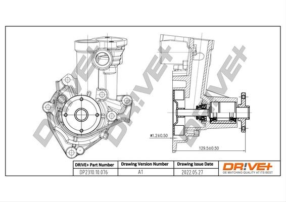 Dr!ve+ DP2310.10.076 Water Pump, engine cooling DP231010076 DP231010076 Dr!ve+ Water Pump, engine cooling