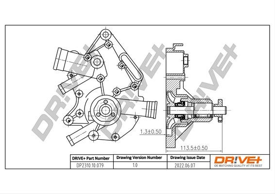 Car water pump Renault 5: DP231010079 Dr!ve+ Water Pump, engine cooling