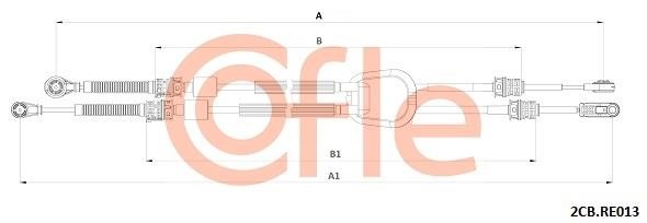 Clutch cable Renault Megane: 922CBRE013 Cofle Cable Pull, manual transmission
