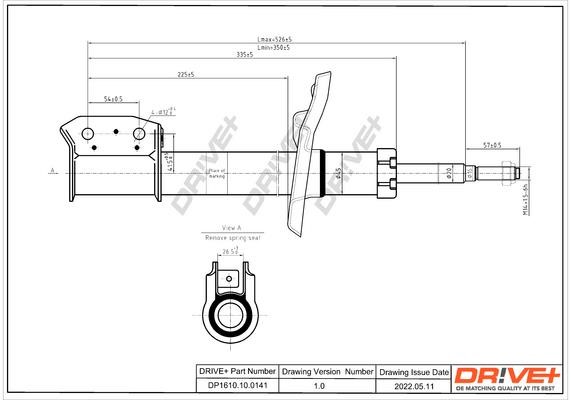 Suspension strut Renault Express: DP1610100141 Dr!ve+ Shock absorber assy