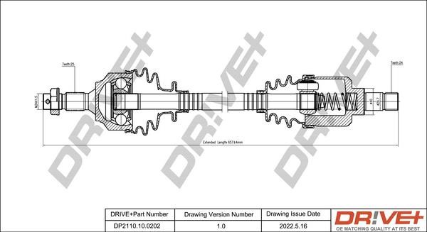 DP2110100202 Dr!ve+ Drive shaft