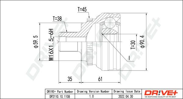 Dr!ve+ DP2110.10.1108 Joint kit, drive shaft DP2110101108