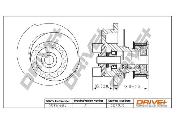 Car water pump Opel Ascona C: DP231010064 Dr!ve+ Water Pump, engine cooling