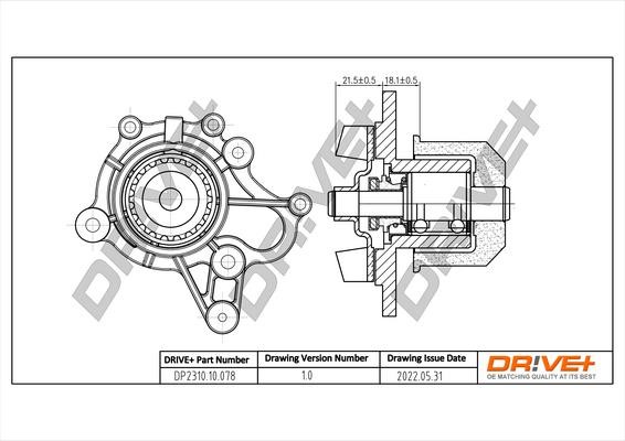DP231010078 Dr!ve+ Water Pump, engine cooling