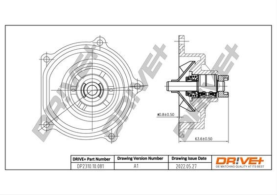 Water pump for engine Rover 45: DP231010081 Dr!ve+ Water pump
