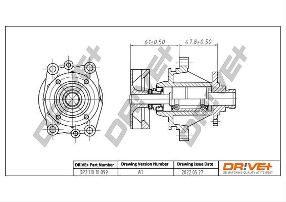Dr!ve+ DP2310.10.099 Water Pump, engine cooling DP231010099 DP231010099 Dr!ve+ Water Pump, engine cooling