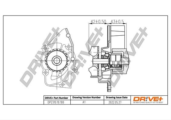 Dr!ve+ DP2310.10.100 Water pump DP231010100 DP231010100 Dr!ve+ Water pump