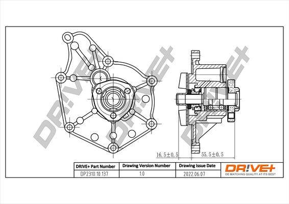 Dr!ve+ DP2310.10.137 Water Pump, engine cooling DP231010137 DP231010137 Dr!ve+ Water Pump, engine cooling