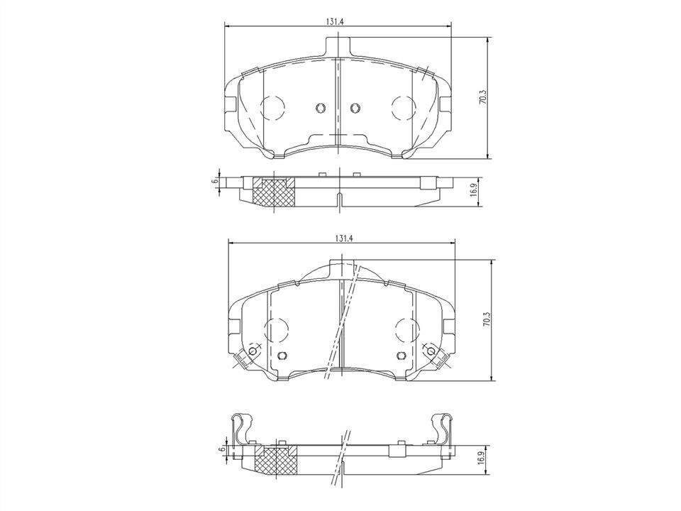 A.Z. Meisterteile AZMT-44-022-1347 Brake Pad Set, disc brake AZMT440221347