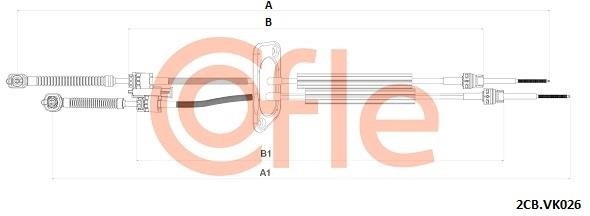 Clutch cable Volkswagen Transporter: 922CBVK026 Cofle Cable Pull, manual transmission