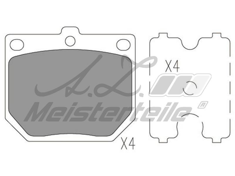 A.Z. Meisterteile AZMT-44-022-2240 Brake Pad Set, disc brake AZMT440222240
