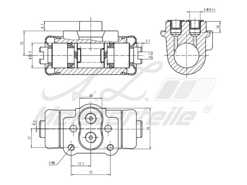 A.Z. Meisterteile AZMT-44-111-1128 Wheel Brake Cylinder AZMT441111128