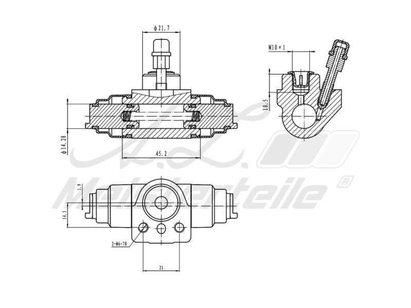 Wheel Brake Cylinder A.Z. Meisterteile AZMT-44-111-1039