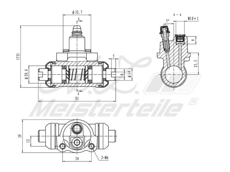 A.Z. Meisterteile AZMT-44-111-1145 Wheel Brake Cylinder AZMT441111145