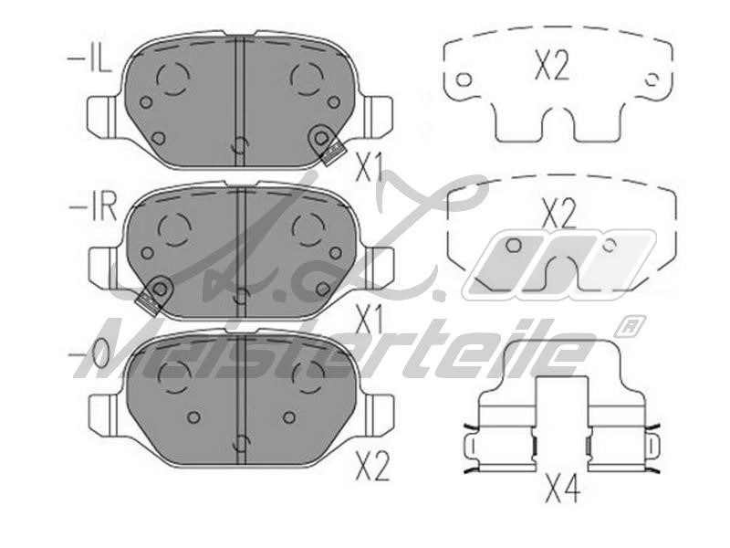 A.Z. Meisterteile AZMT-44-022-2053 Brake Pad Set, disc brake AZMT440222053