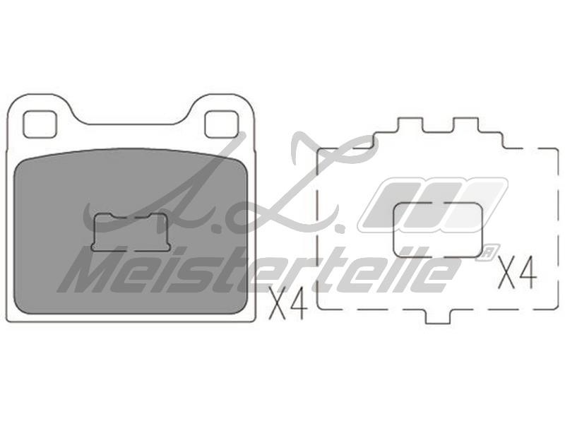 A.Z. Meisterteile AZMT-44-022-2379 Brake Pad Set, disc brake AZMT440222379