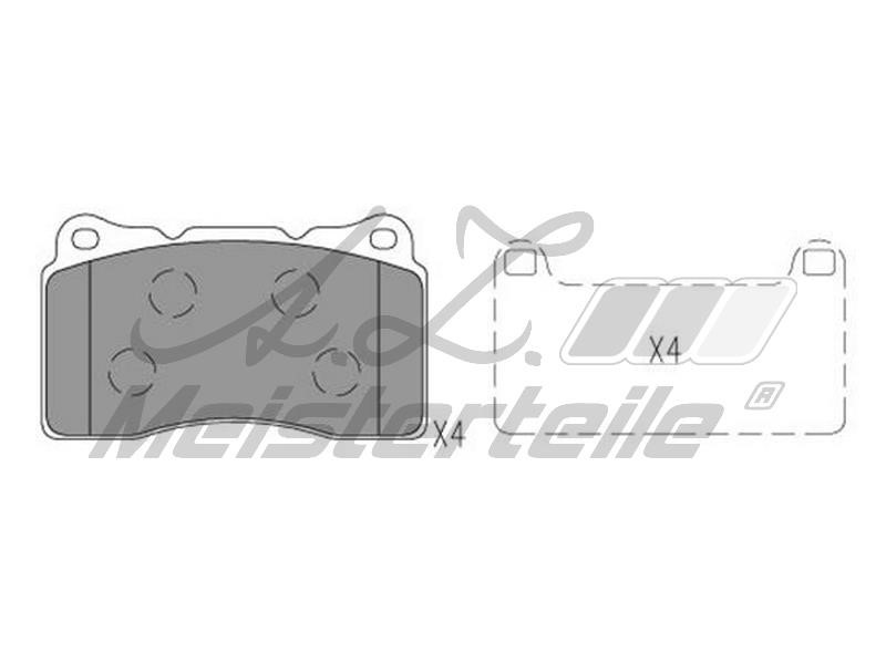 A.Z. Meisterteile AZMT-44-022-2186 Brake Pad Set, disc brake AZMT440222186