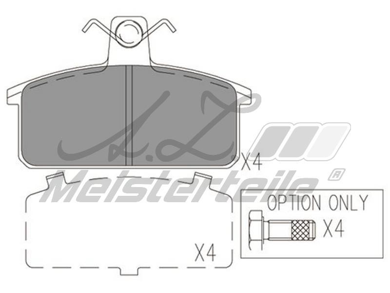 A.Z. Meisterteile AZMT-44-022-1537 Brake Pad Set, disc brake AZMT440221537
