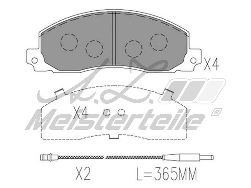 A.Z. Meisterteile AZMT-44-022-1667 Brake Pad Set, disc brake AZMT440221667