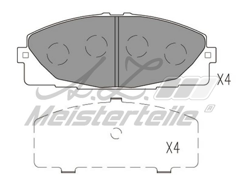 A.Z. Meisterteile AZMT-44-022-2080 Brake Pad Set, disc brake AZMT440222080