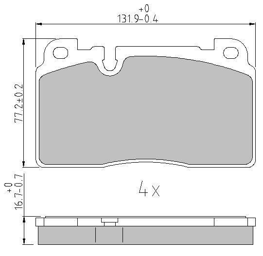 DB511287 Danblock Brake pad set