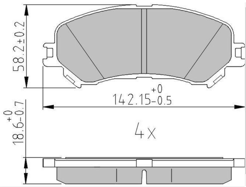 DB511318 Danblock Brake pad set