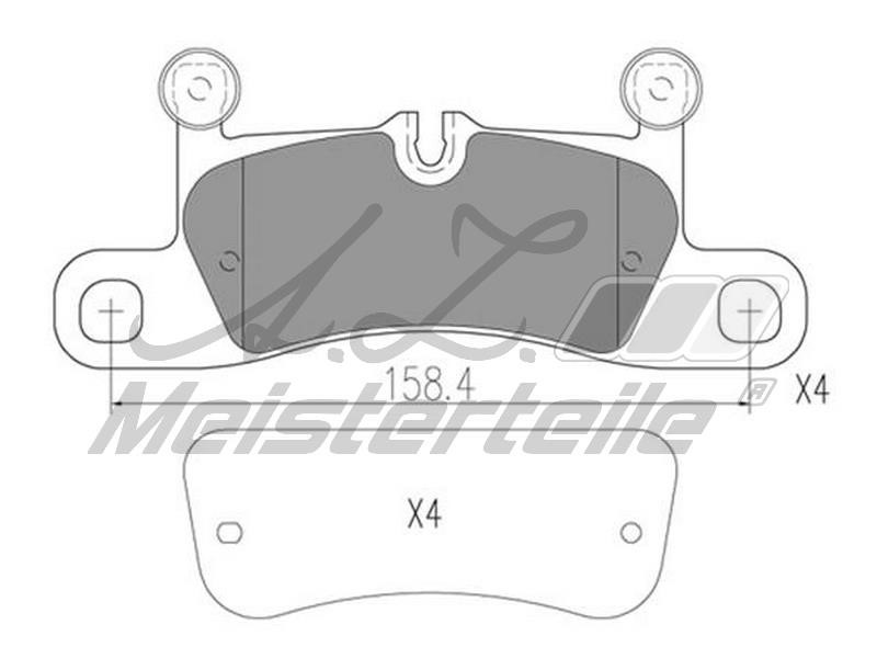 A.Z. Meisterteile AZMT-44-022-1567 Brake Pad Set, disc brake AZMT440221567