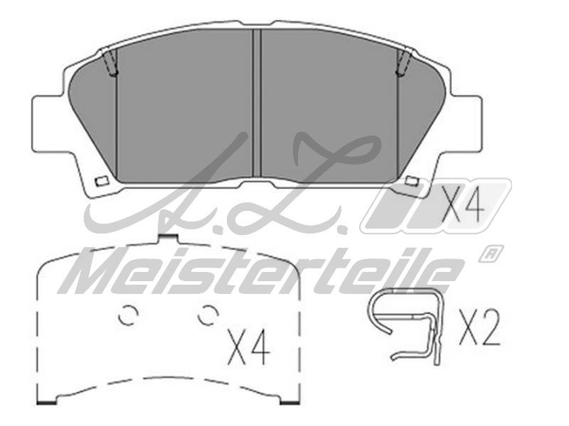 A.Z. Meisterteile AZMT-44-022-1572 Brake Pad Set, disc brake AZMT440221572