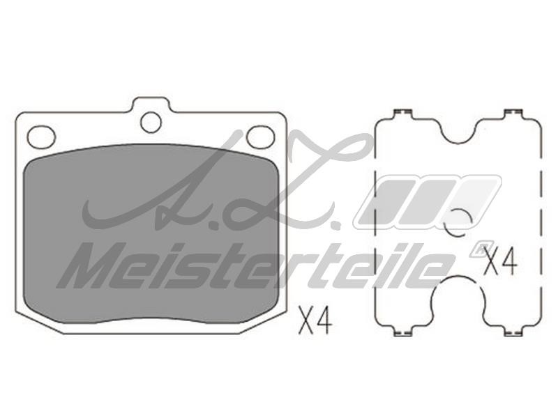 A.Z. Meisterteile AZMT-44-022-2406 Brake Pad Set, disc brake AZMT440222406