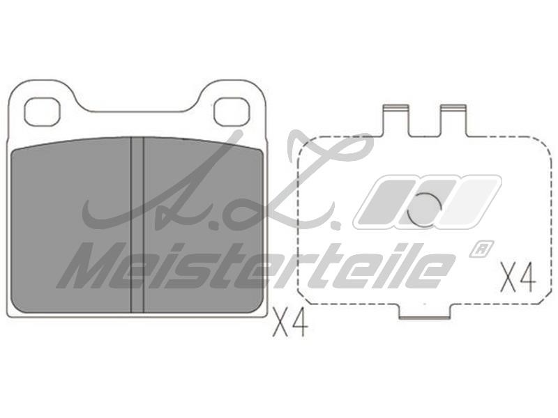 A.Z. Meisterteile AZMT-44-022-2378 Brake Pad Set, disc brake AZMT440222378