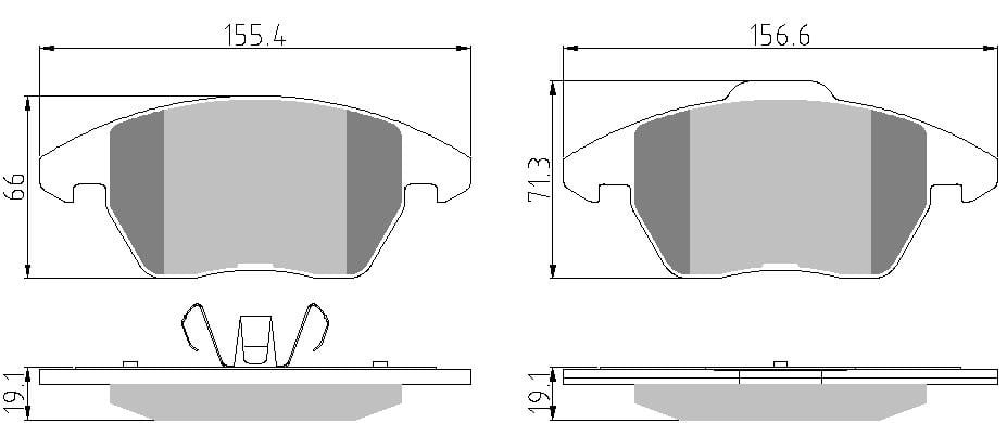 DB510238 Danblock Brake pad set