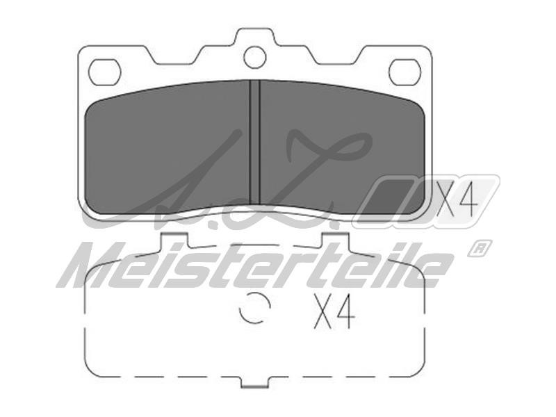 A.Z. Meisterteile AZMT-44-022-2233 Brake Pad Set, disc brake AZMT440222233