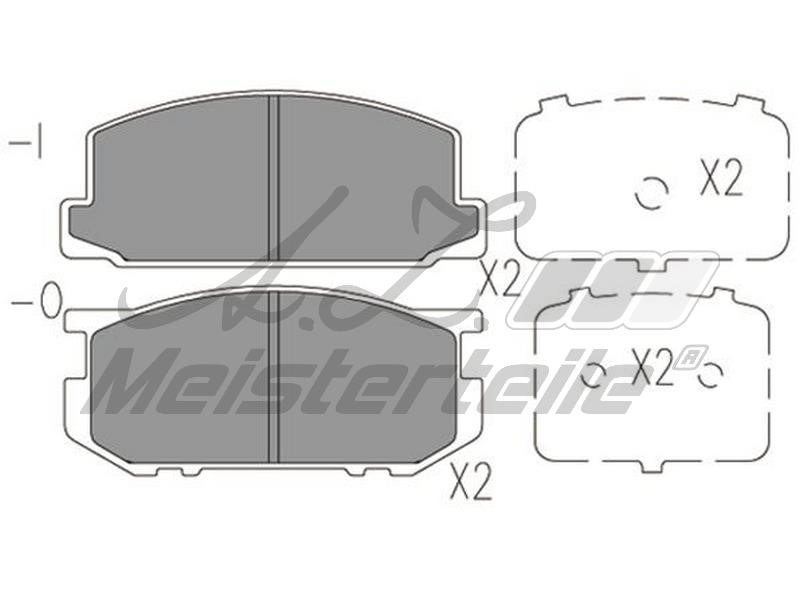 A.Z. Meisterteile AZMT-44-022-2213 Brake Pad Set, disc brake AZMT440222213