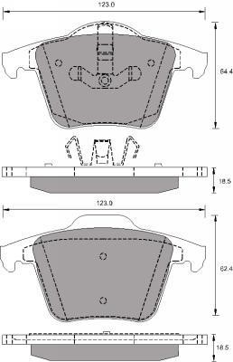 DB510400 Danblock Brake pad set