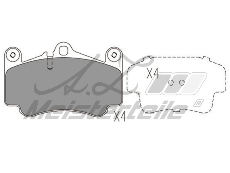 A.Z. Meisterteile AZMT-44-022-2207 Brake Pad Set, disc brake AZMT440222207
